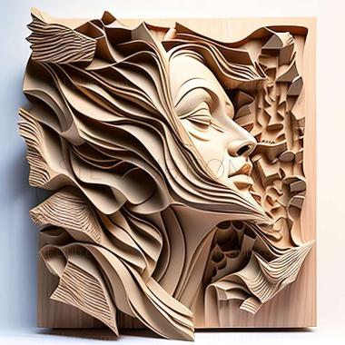 3D мадэль Коллин Мерфи, американская художница. (STL)